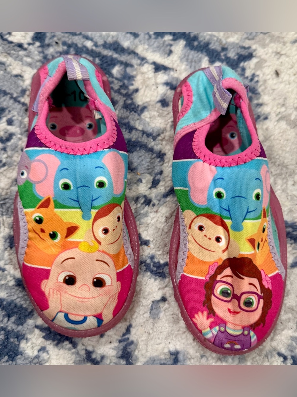 Girls Pink & Blue Character Slip-On Water Shoes